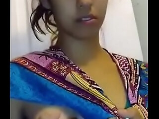 indian inclusive milking her boobs