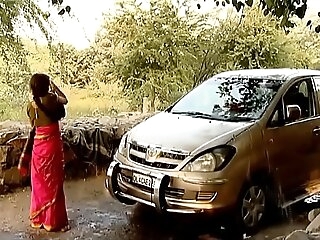 ---Indian Shire Bhabhi Washing Car..{UNCUT Beautiful people SCENE} ...MUST Ahead to